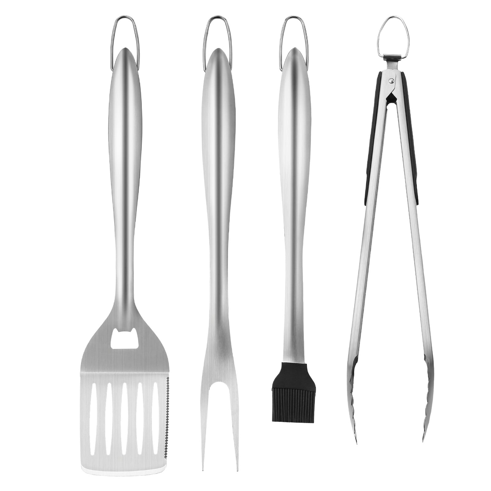4 Piece Stainless Steel Grilling Tool Set For Bbq Barbecue Utensils_voghion.com